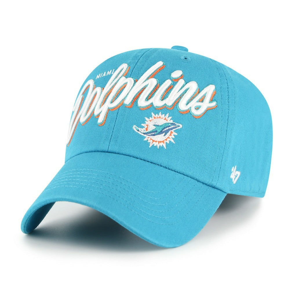 Miami Dolphins '47 Women's Ariana Clean Up Adjustable Hat - Aqua Hats