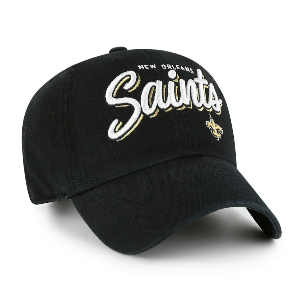 New Orleans Saints '47 Women's Ariana Clean Up Adjustable Hat - Black Hats