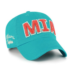 Miami Dolphins '47 Women's Zoey Clean Up Adjustable Hat - Aqua Hats