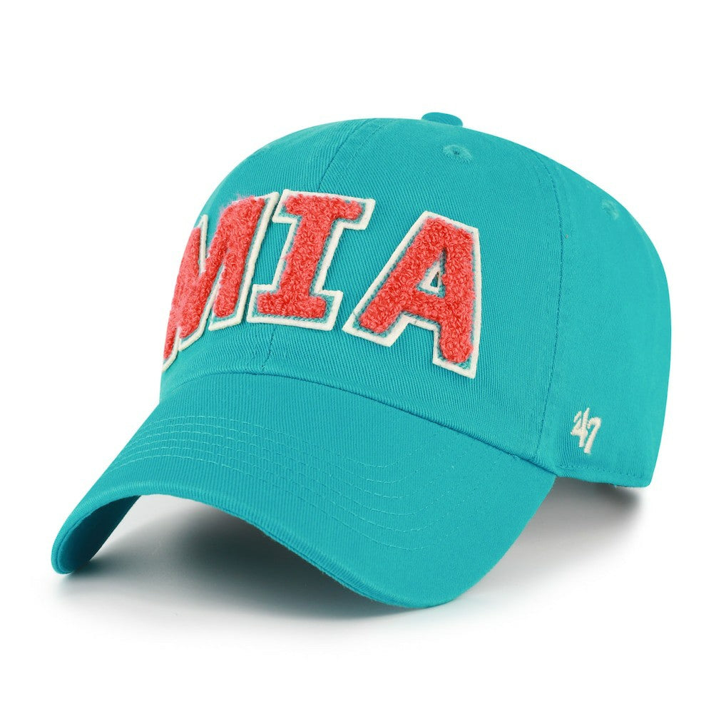 Miami Dolphins '47 Women's Zoey Clean Up Adjustable Hat - Aqua Hats