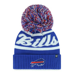 Buffalo Bills '47 Women's Spirited Cuffed Knit Hat with Pom - Royal Hats