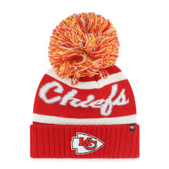 Kansas City Chiefs '47 Women's Spirited Cuffed Knit Hat with Pom - Red Hats