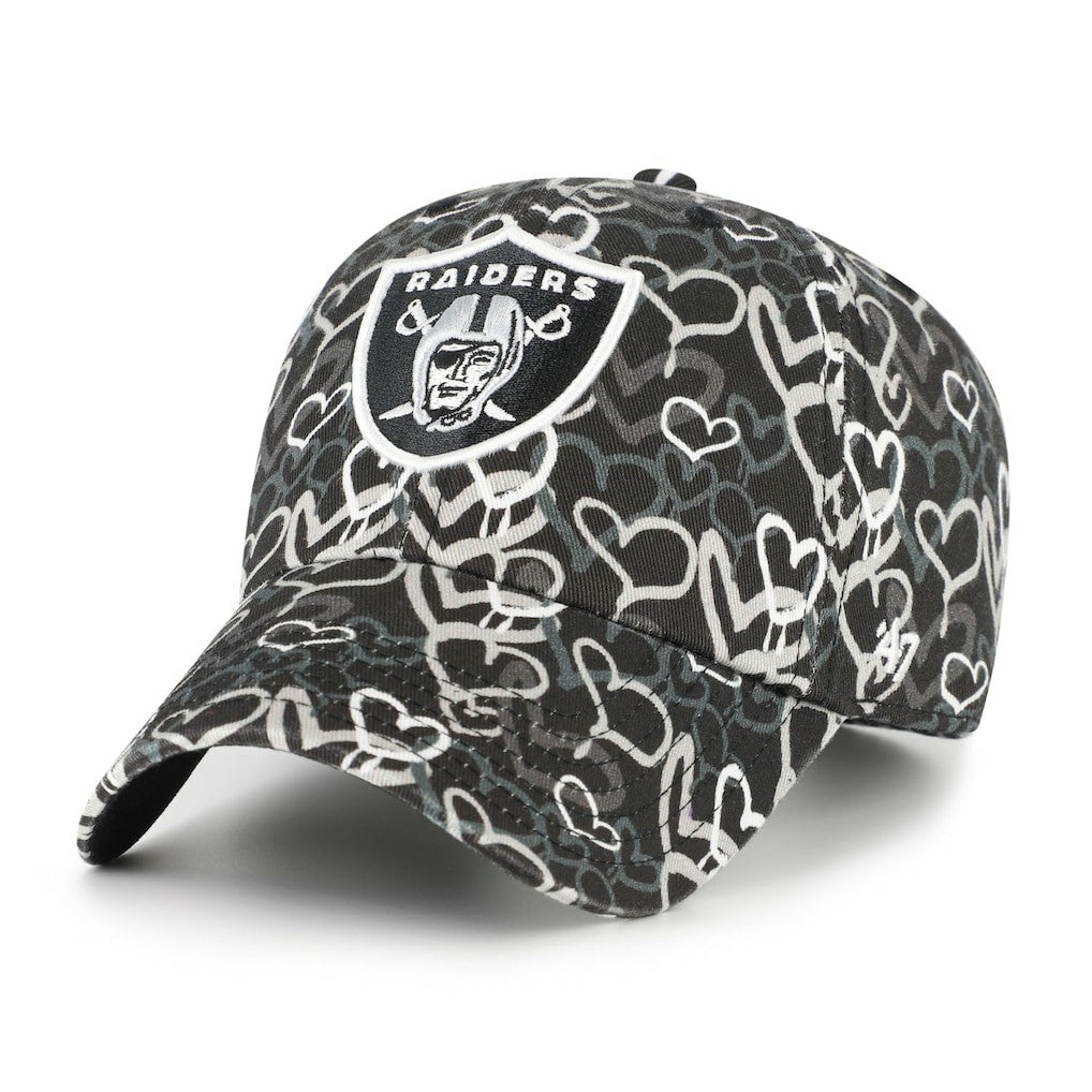 Las Vegas Raiders '47 Girls Youth Mural Clean Up Adjustable Hat - Black Hats