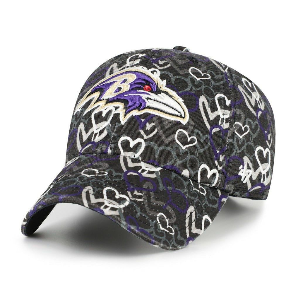 Baltimore Ravens '47 Girls Youth Mural Clean Up Adjustable Hat - Black Hats