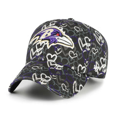 Baltimore Ravens '47 Girls Youth Mural Clean Up Adjustable Hat - Black Hats