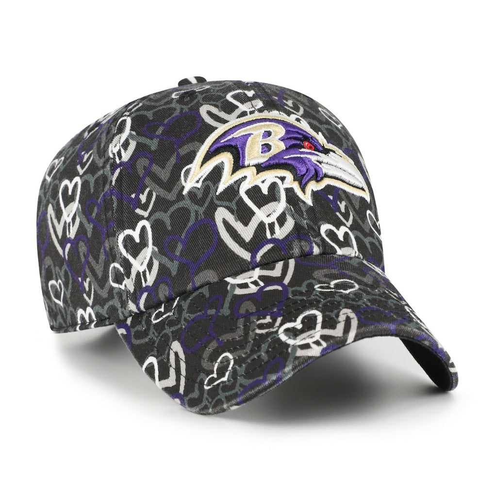 Baltimore Ravens '47 Girls Youth Mural Clean Up Adjustable Hat - Black Hats
