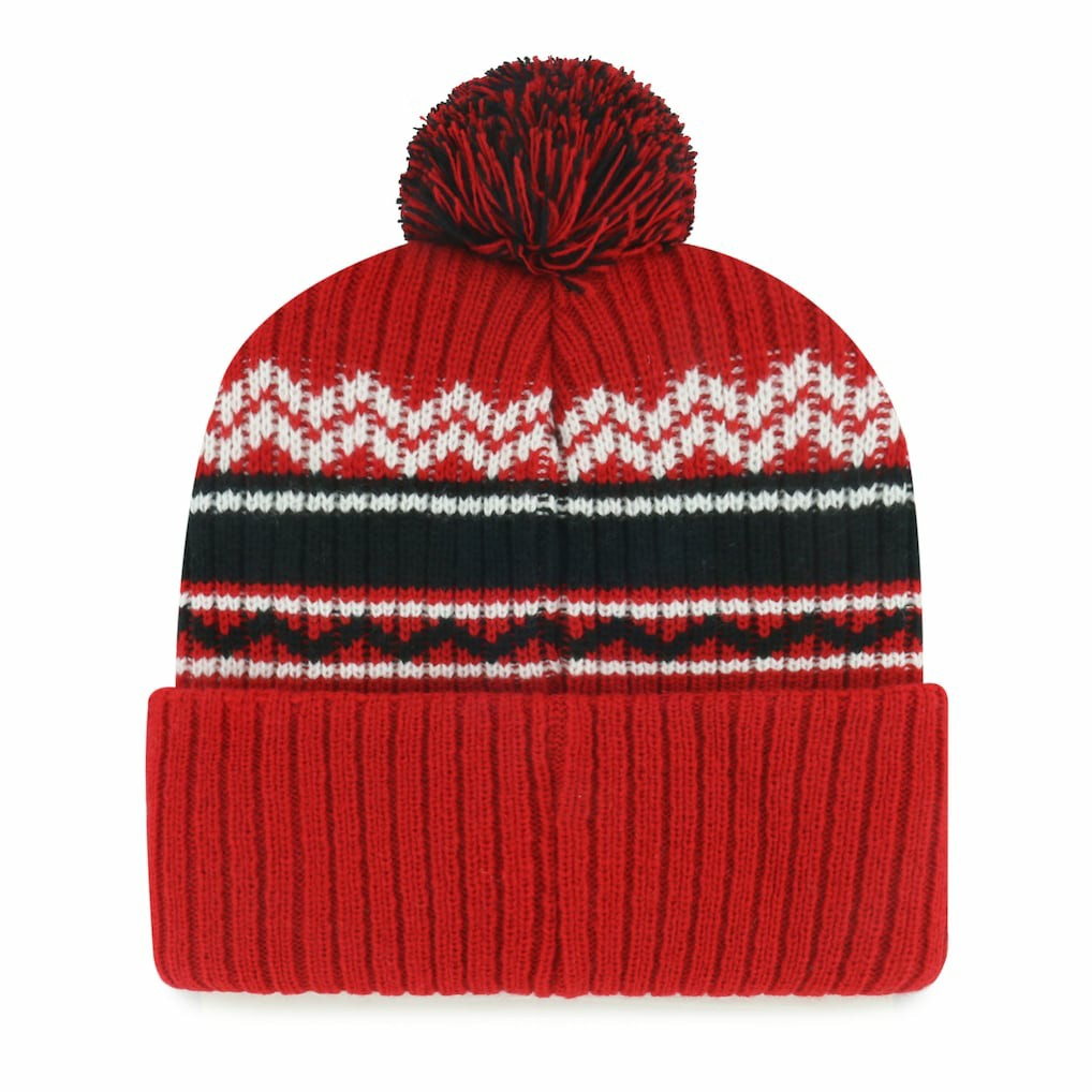 San Francisco 49ers '47 Youth Polar Vortex Cuffed Knit Hat with Pom - Scarlet Hats