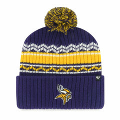 Minnesota Vikings '47 Youth Polar Vortex Cuffed Knit Hat with Pom - Purple Hats