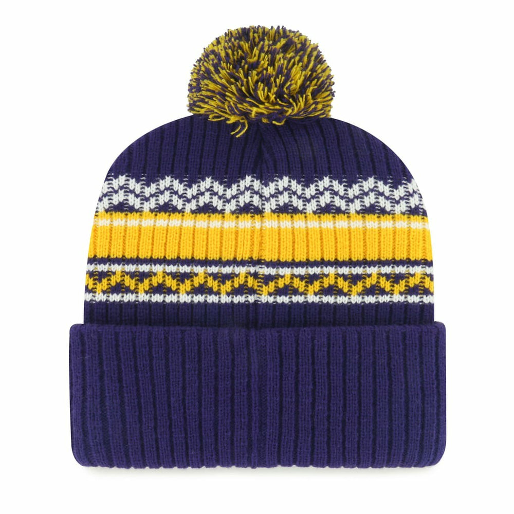 Minnesota Vikings '47 Youth Polar Vortex Cuffed Knit Hat with Pom - Purple Hats