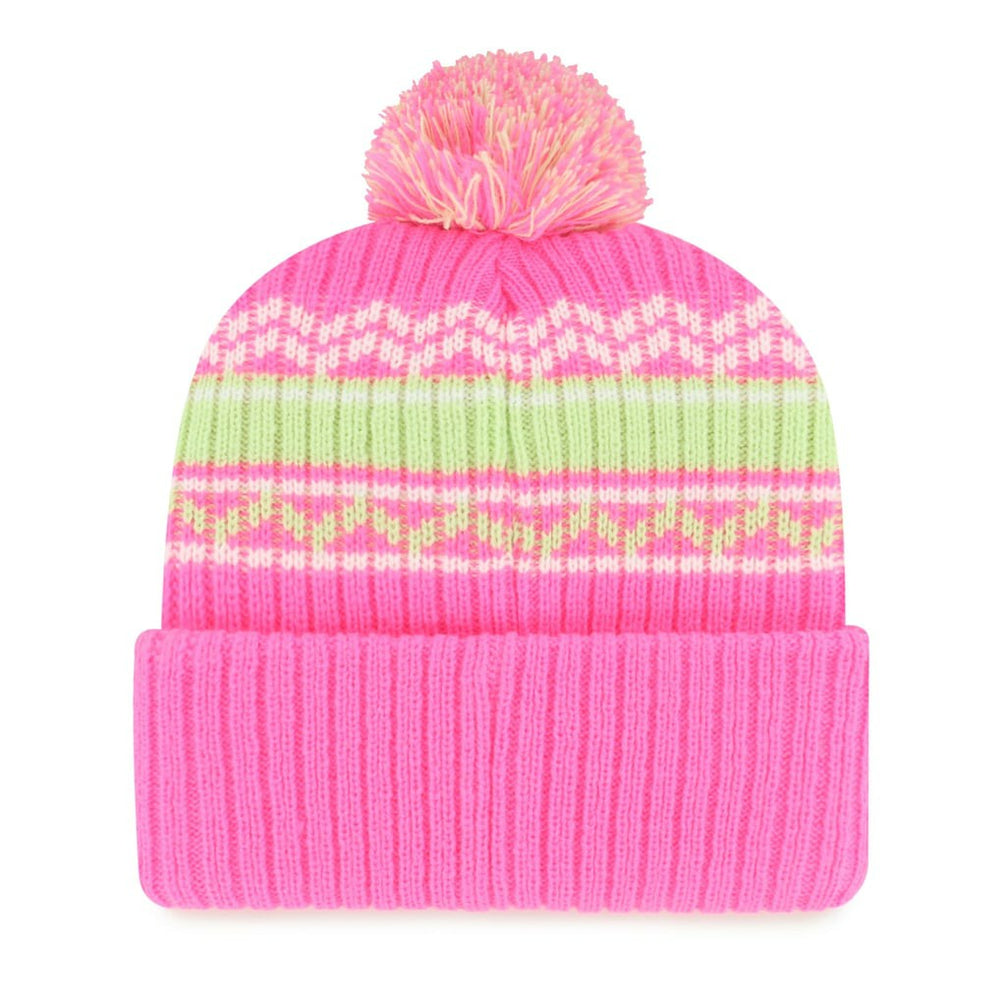 Cincinnati Bengals '47 Girls Youth Polar Vortex Cuffed Knit Hat with Pom - Pink Hats