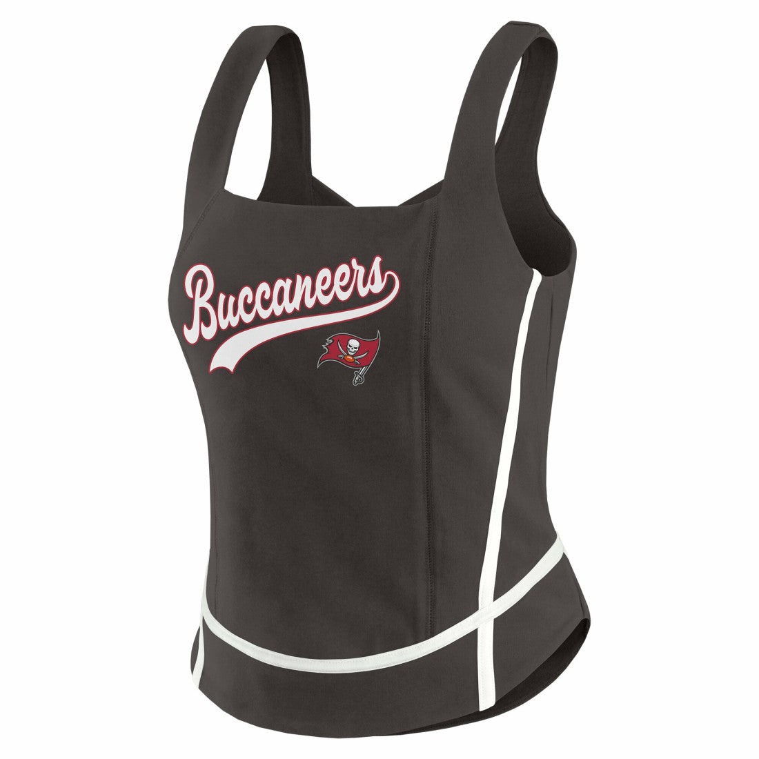 Tampa Bay Buccaneers WEAR by Erin Andrews Women's Square Neck Tank Top - Pewter Tops