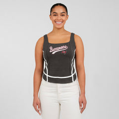 Tampa Bay Buccaneers WEAR by Erin Andrews Women's Square Neck Tank Top - Pewter Tops