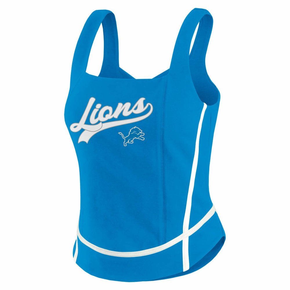 Detroit Lions WEAR by Erin Andrews Women's Square Neck Tank Top - Blue Tops