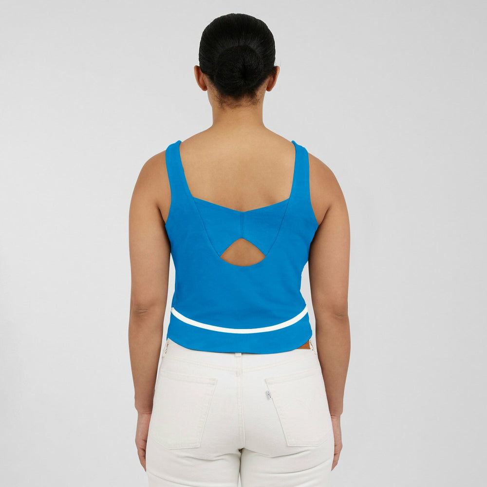 Detroit Lions WEAR by Erin Andrews Women's Square Neck Tank Top - Blue Tops