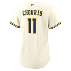 Jackson Chourio Milwaukee Brewers Nike Women's Home Replica Jersey - Cream Jerseys