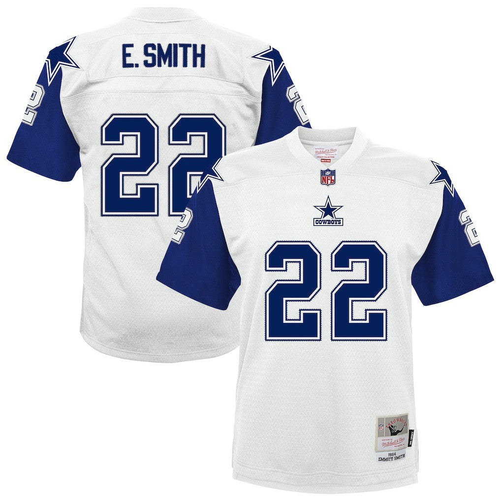 Emmitt Smith Dallas Cowboys Youth 1994 Alternate Legacy Jersey - White Jerseys