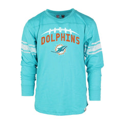 Miami Dolphins Wes & Willy Youth Football Long Sleeve T-Shirt - Aqua T-shirts
