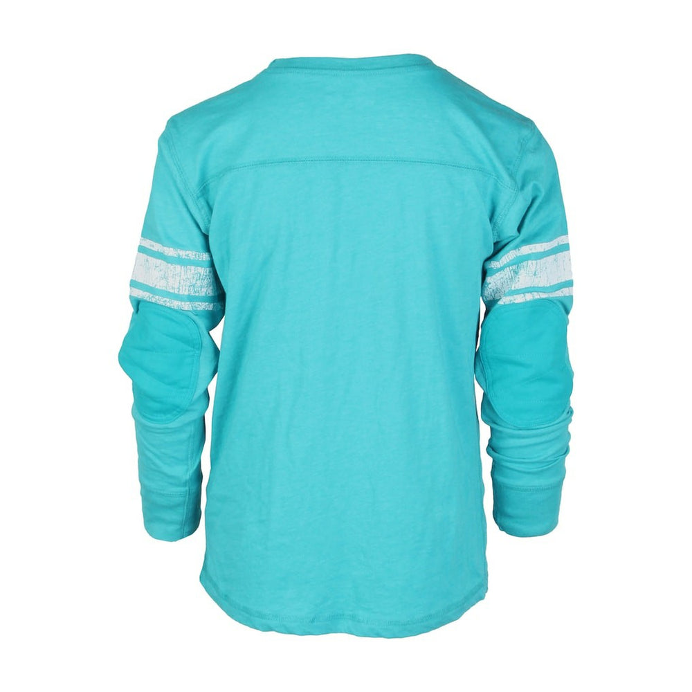Miami Dolphins Wes & Willy Youth Football Long Sleeve T-Shirt - Aqua T-shirts