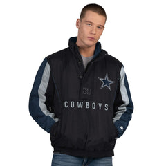 Dallas Cowboys Starter Thursday Night Gridiron Vintage Logo Half-Zip Jacket - Black Jackets