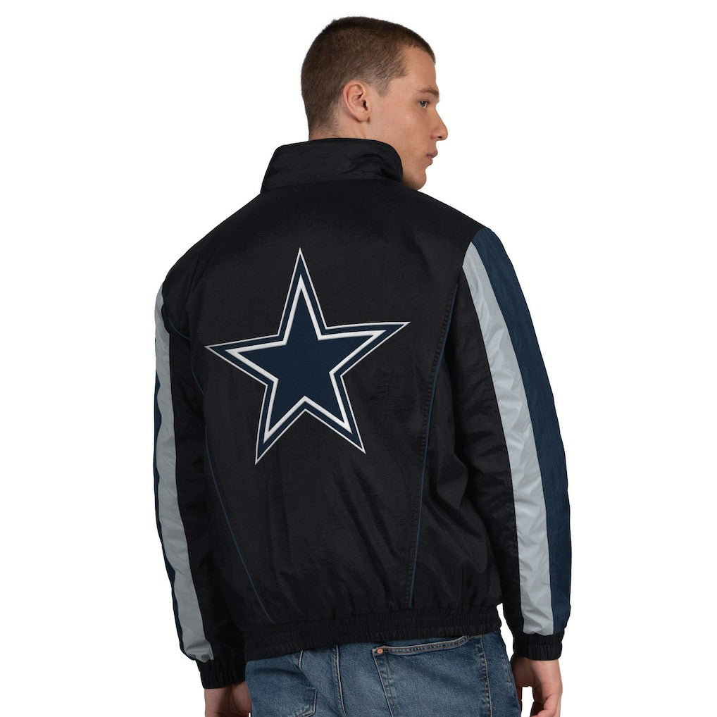 Dallas Cowboys Starter Thursday Night Gridiron Vintage Logo Half-Zip Jacket - Black Jackets