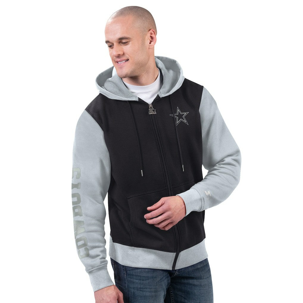 Dallas Cowboys Starter Thursday Night Gridiron Full-Zip Hoodie - Black/Navy Hoodies