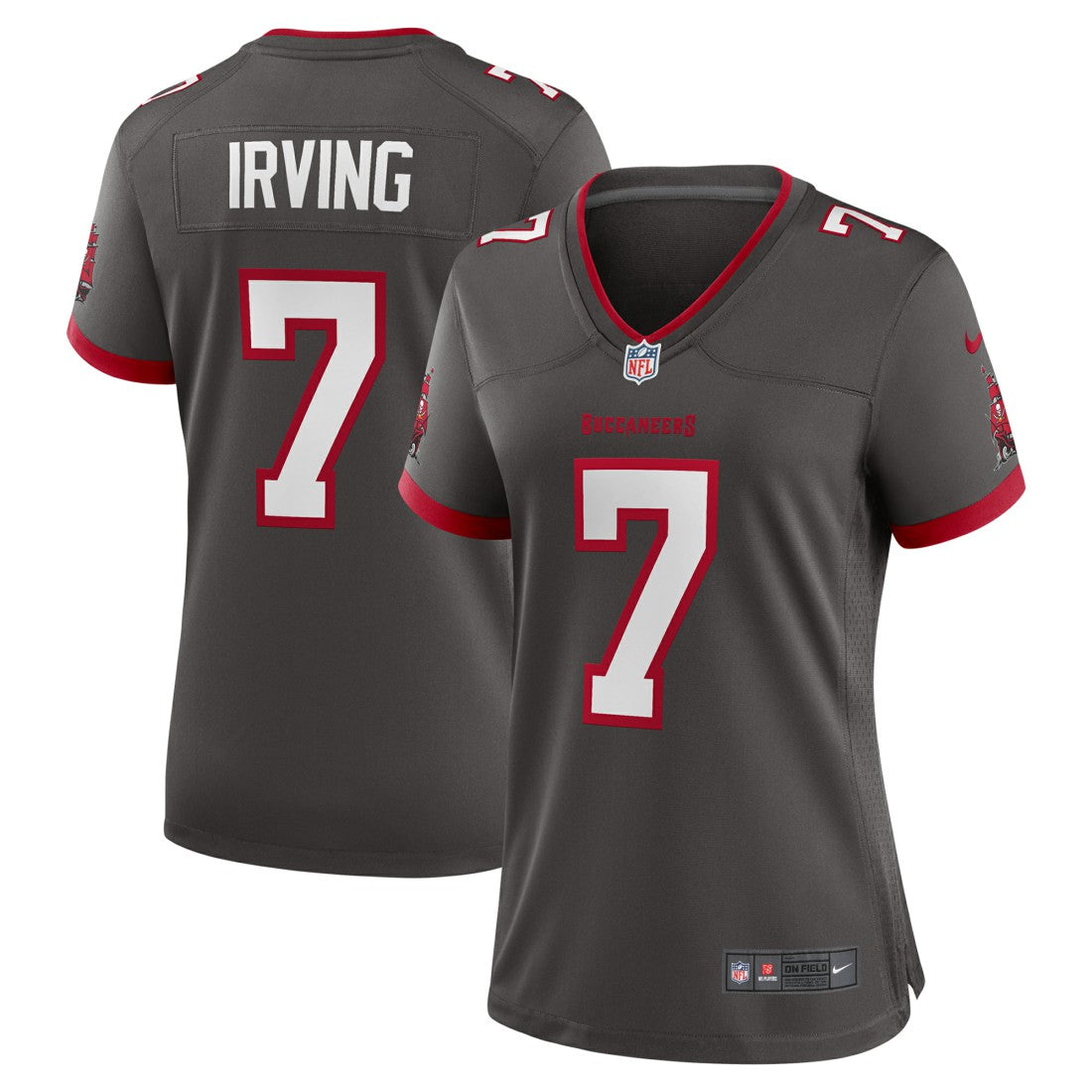Bucky Irving Tampa Bay Buccaneers Women's Alternate Game Jersey - Pewter Jerseys