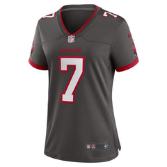 Bucky Irving Tampa Bay Buccaneers Women's Alternate Game Jersey - Pewter Jerseys