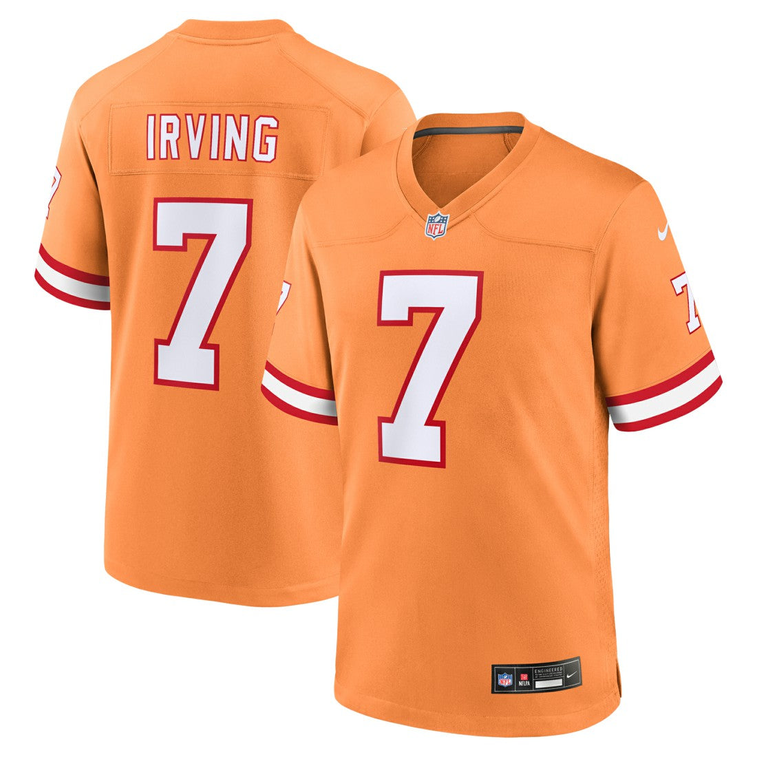 Bucky Irving Tampa Bay Buccaneers Alternate Game Jersey - Orange Jerseys