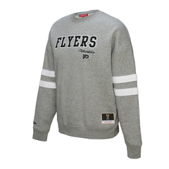 Philadelphia Flyers Mitchell & Ness Women's Logo Lightweight Pullover Sweatshirt - Heather Gray | US 202679015