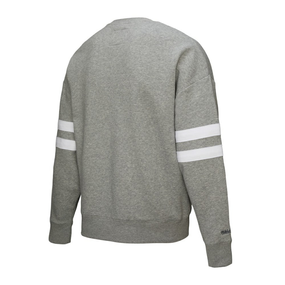 New York Rangers Mitchell & Ness Women's Logo Lightweight Pullover Sweatshirt - Heather Gray | US 202679017