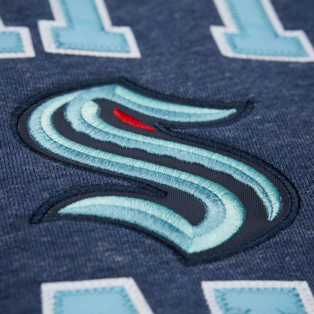 Seattle Kraken Mitchell & Ness Playoff Win Fleece Pullover Sweatshirt - Deep Sea Blue | US 202679021