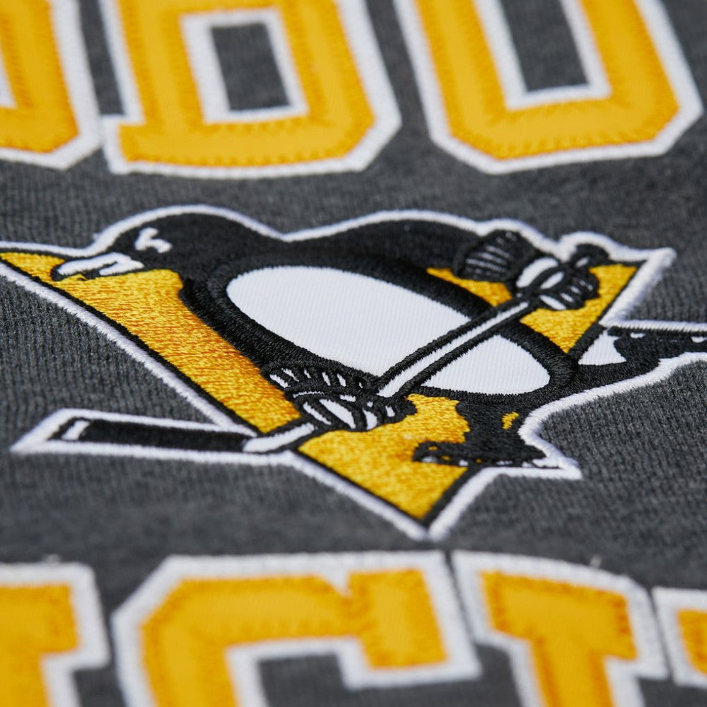 Pittsburgh Penguins Mitchell & Ness Playoff Win Fleece Pullover Sweatshirt - Heather Charcoal | US 202679023