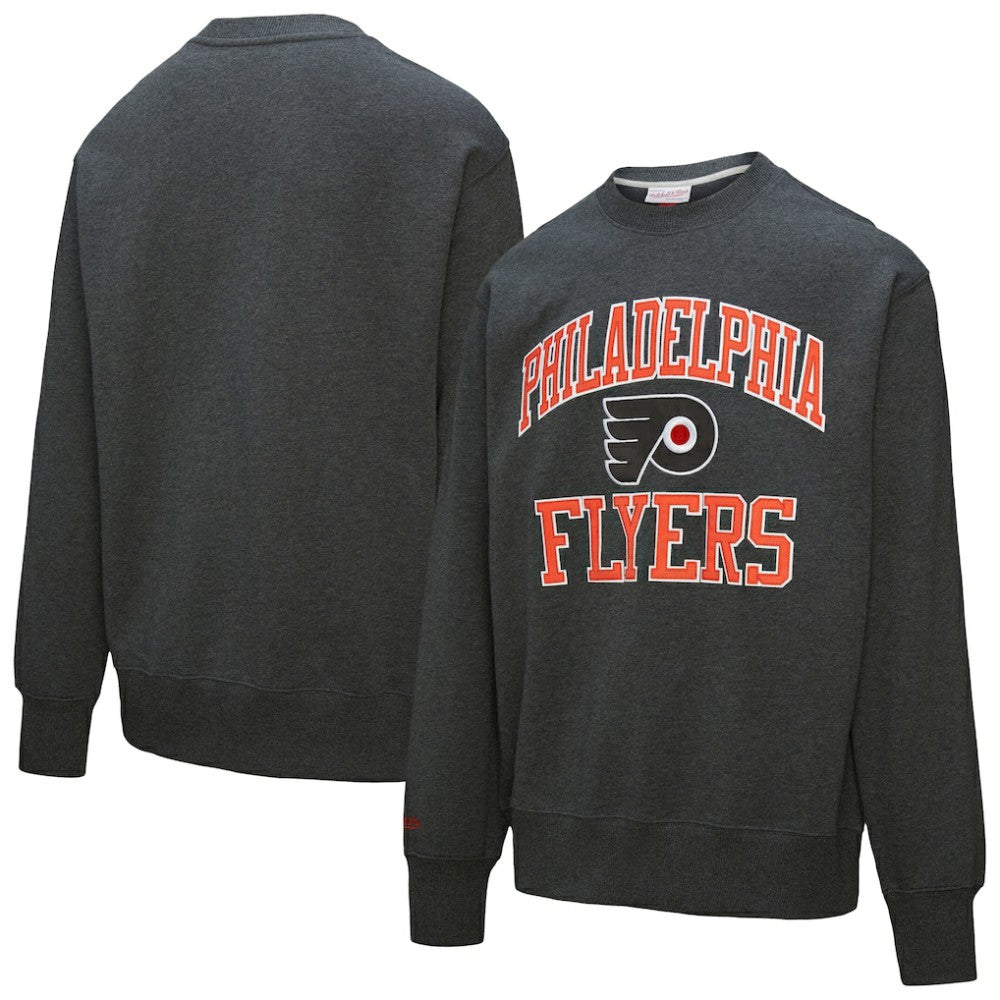 Philadelphia Flyers Mitchell & Ness Playoff Win Fleece Pullover Sweatshirt - Charcoal | US 202679026