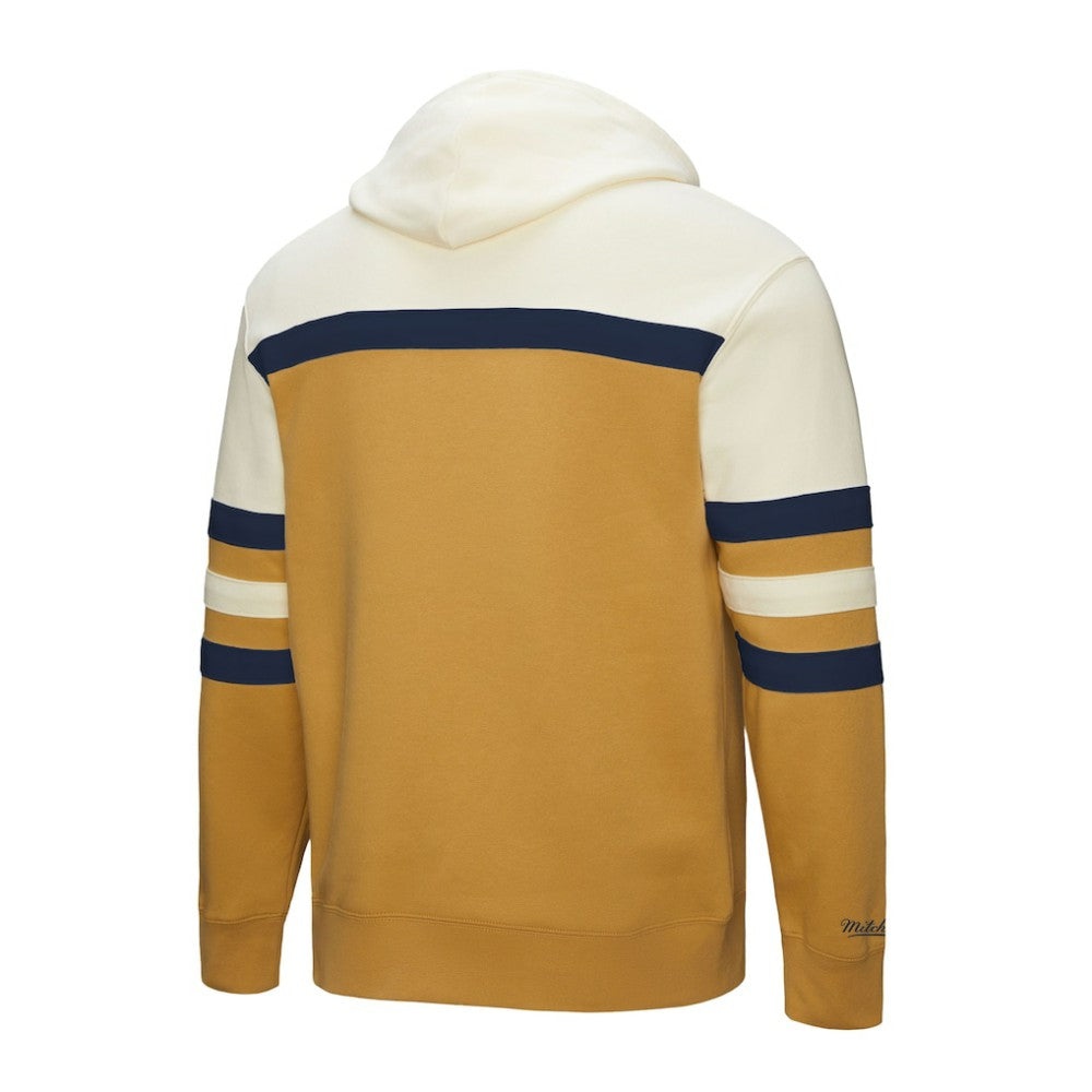 Columbus Blue Jackets Mitchell & Ness Head Coach Pullover Hoodie - Gold/Cream | US 202679029
