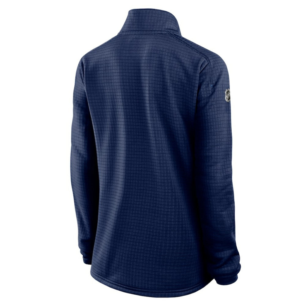 Winnipeg Jets Fanatics Women's Authentic Pro Rink Quarter-Zip Pullover  - Navy | US 202679666