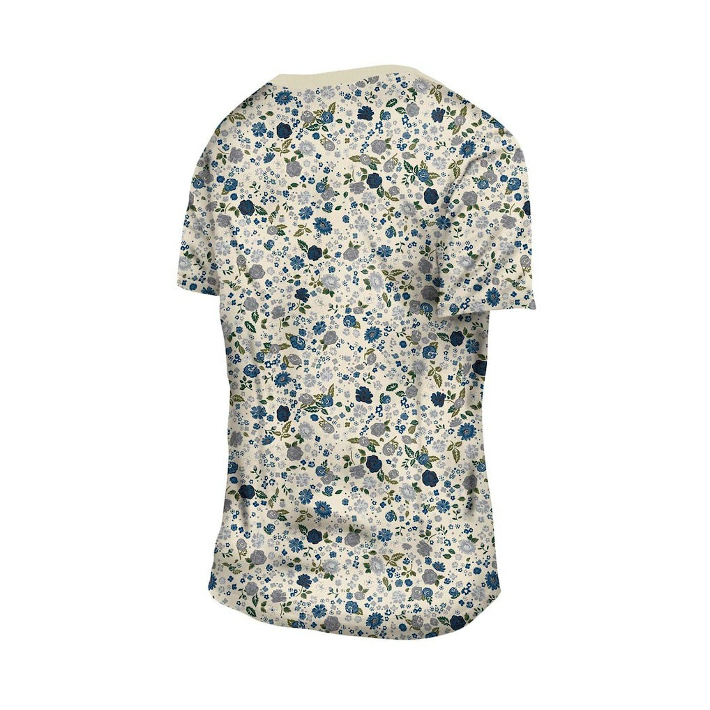 Dallas Cowboys New Era Women's Glam Game Floral Scoop Neck T-Shirt - Cream T-shirts