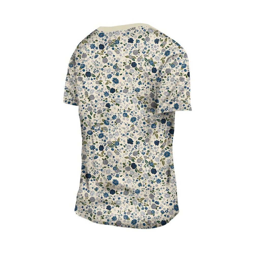 Dallas Cowboys New Era Women's Glam Game Floral Scoop Neck T-Shirt - Cream T-shirts