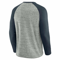 Minnesota Twins Darius Rucker Collection by Fanatics Raw Edge Raglan Long Sleeve Baseball T-Shirt - Heather Gray T-shirts