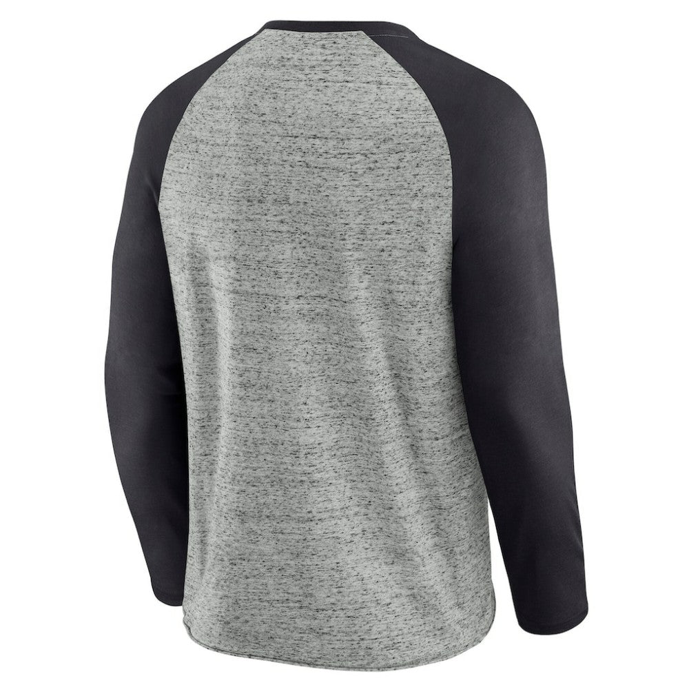 San Francisco Giants Darius Rucker Collection by Fanatics Raw Edge Raglan Long Sleeve Baseball T-Shirt - Heather Gray T-shirts