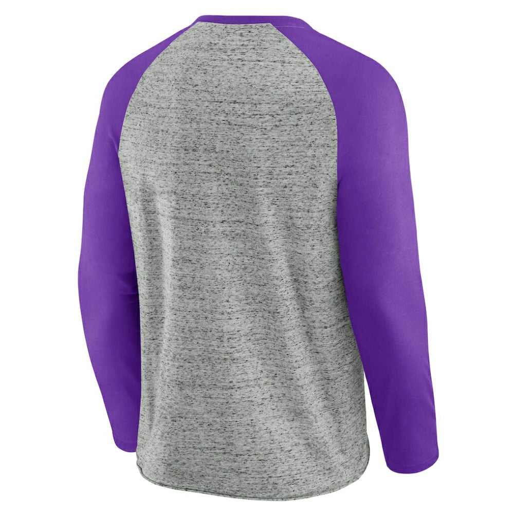 Arizona Diamondbacks Darius Rucker Collection by Fanatics Raw Edge Raglan Long Sleeve Baseball T-Shirt - Heather Gray T-shirts