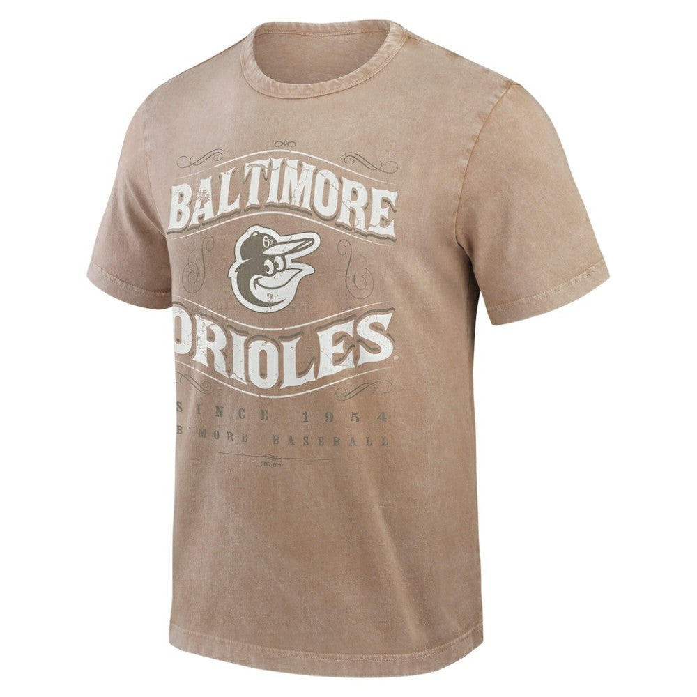 Baltimore Orioles Darius Rucker Collection by Fanatics Sun Faded T-Shirt - Tan T-shirts