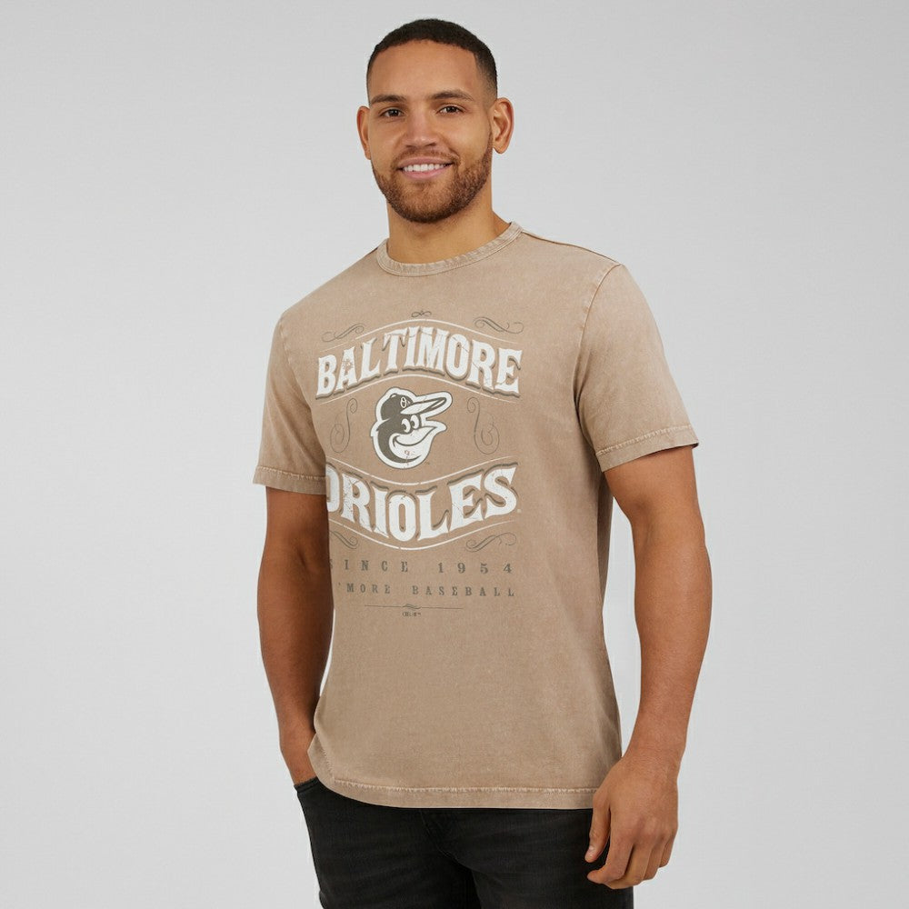 Baltimore Orioles Darius Rucker Collection by Fanatics Sun Faded T-Shirt - Tan T-shirts