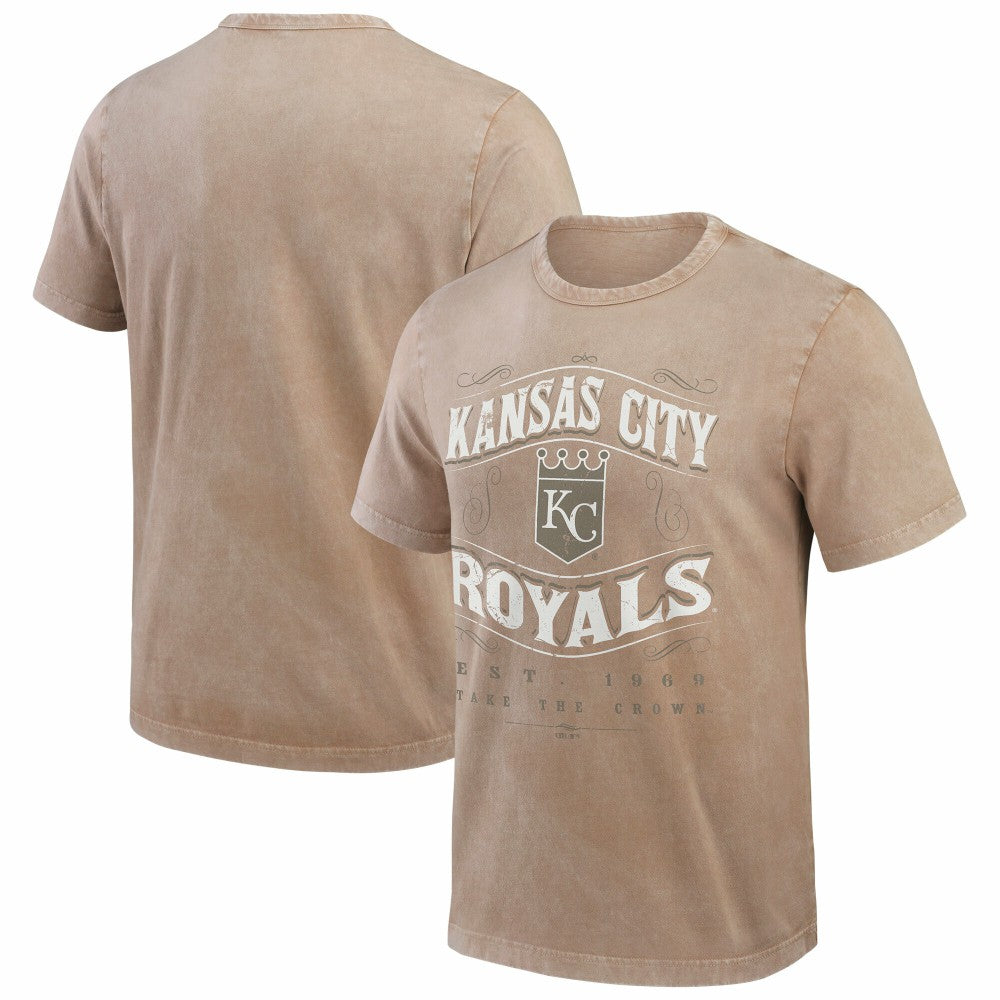 Kansas City Royals Darius Rucker Collection by Fanatics Sun Faded T-Shirt - Tan T-shirts