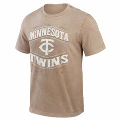 Minnesota Twins Darius Rucker Collection by Fanatics Sun Faded T-Shirt - Tan T-shirts