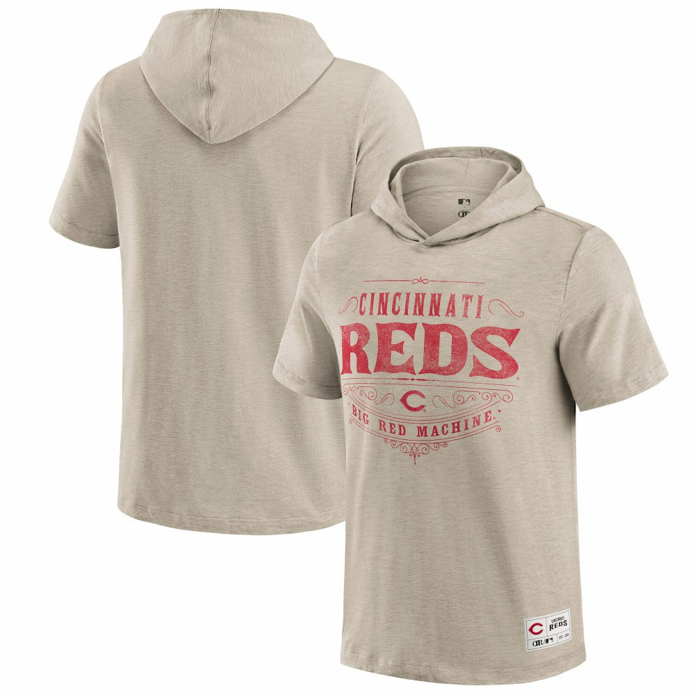 Cincinnati Reds Darius Rucker Collection by Fanatics Hooded T-Shirt - Tan T-shirts