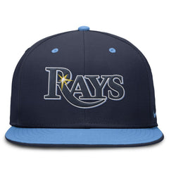 Tampa Bay Rays Nike  True Primetime Two-Tone Performance Fitted Hat - Navy/Light Blue Hats