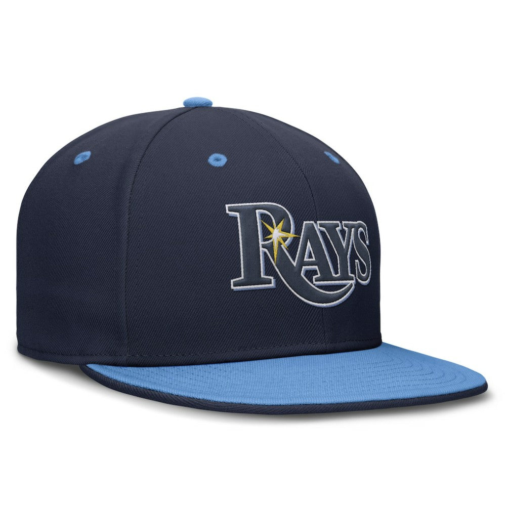 Tampa Bay Rays Nike  True Primetime Two-Tone Performance Fitted Hat - Navy/Light Blue Hats
