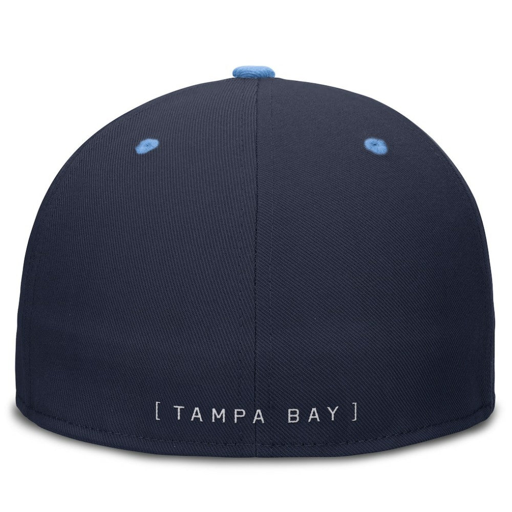 Tampa Bay Rays Nike  True Primetime Two-Tone Performance Fitted Hat - Navy/Light Blue Hats