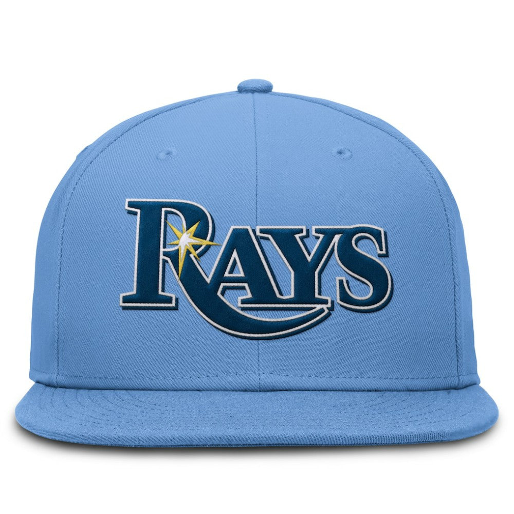 Tampa Bay Rays Nike True Round Bill Performance Fitted Hat - Light Blue Hats