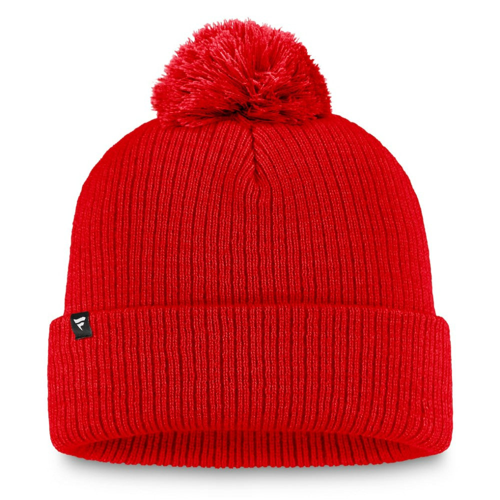 Calgary Flames Fanatics Women's Cuffed Knit Hat with Pom - Red | US 202682321